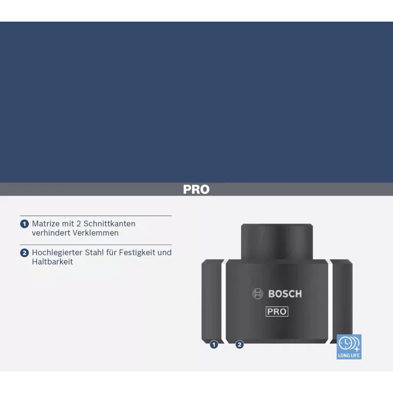 Bosch 2608001164 set de insertos de crimpado para terminales tubulares y conectores, 95 mm², perfil hexagonal