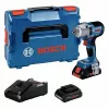 Bosch Professional GDS 18V-450 HC 06019K4003 atornillador de impacto de batería 18V con 2 baterías de 5,0Ah, cargador y L-BOXX