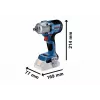 Bosch Professional GDS 18V-450 HC 06019K4003 atornillador de impacto de batería 18V con 2 baterías de 5,0Ah, cargador y L-BOXX