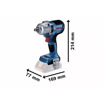 Bosch Professional GDS 18V-450 HC 06019K4003 atornillador de impacto de batería 18V con 2 baterías de 5,0Ah, cargador y L-BOXX