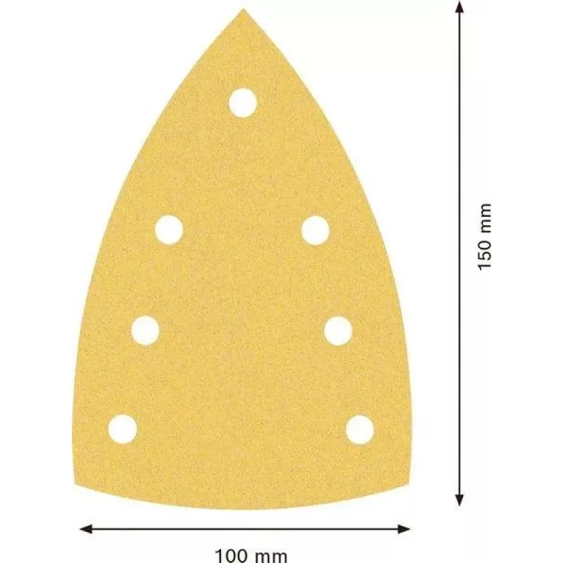 Bosch Accessories 2608901643 hojas de lijar para lijadora múltiple, grano 120, 150 x 100 mm, pack de 50