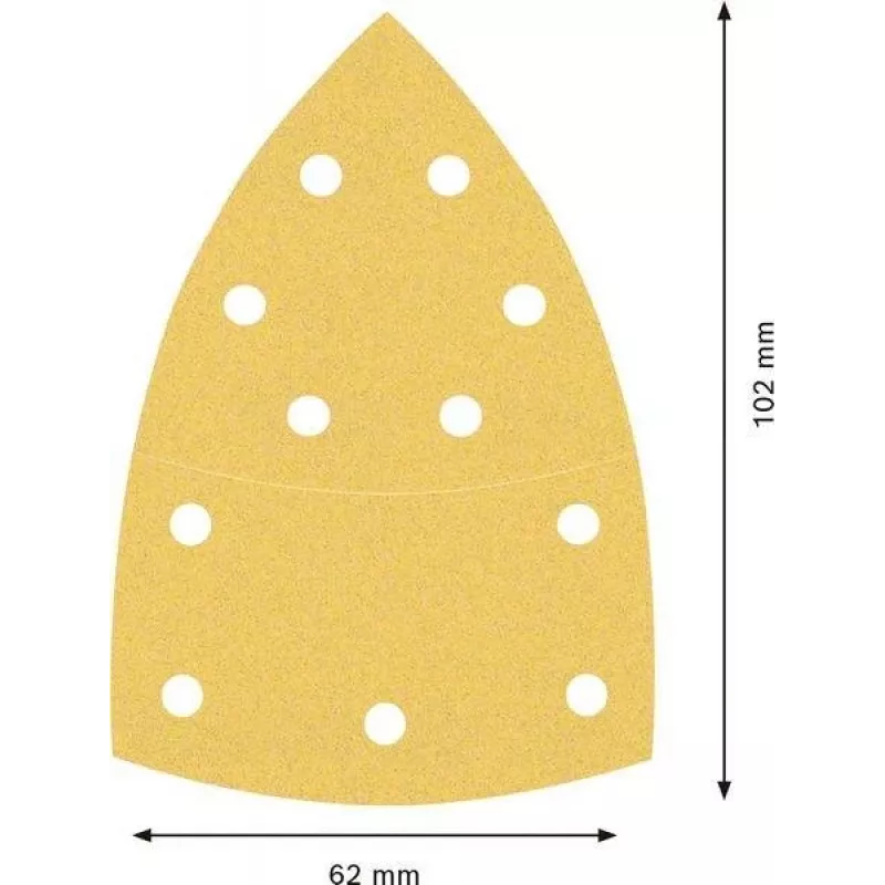 Bosch 2608901649 hojas de lijar para lijadora múltiple, grano 120, 93 x 102 mm, pack de 50