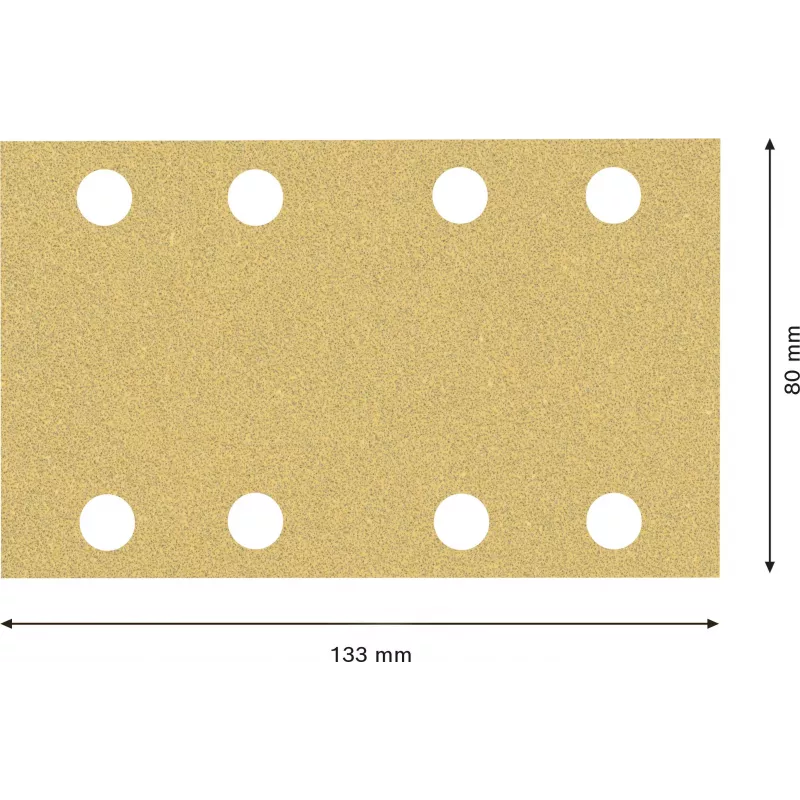 Bosch Accessories 2608901661 papel de lija para lijadora orbital grano 60 (L x An) 133 mm x 80 mm 50 uds.