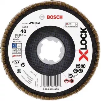 Bosch Expert for Inox Disco de corte X-LOCK, 125 x 1,0 mm, acero inoxidable, 1 ud. 2608619803