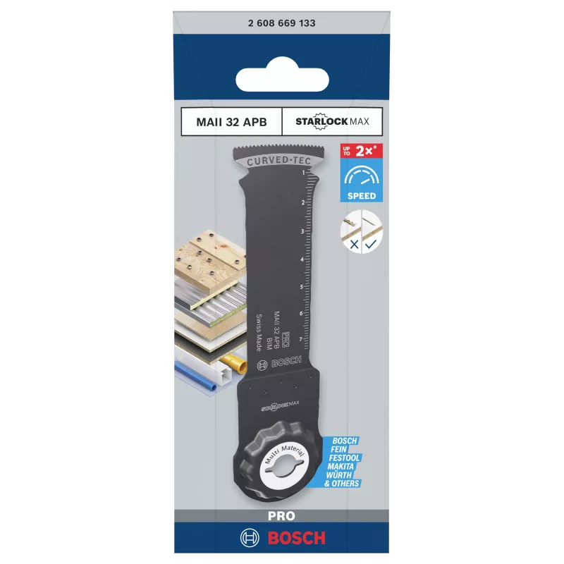Bosch cuchilla multiuso bimetal 32 mm StarlockPlus hoja de sierra de inmersión 2608669133