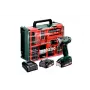 Metabo BS 18 Quick Set 602217710 Atornillador-taladrador de batería 18 V 2,0 Ah Li-Ion Brushless con 2 baterías, cargador y maletín