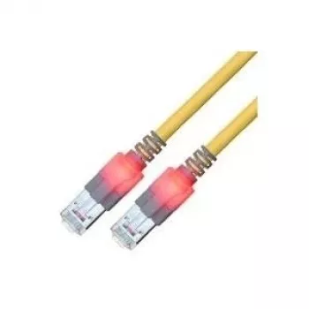 ZVK GMBH Easylan DualBoot Cable de parcheo LED RJ45 S/FTP Cat.6 (Class E), con conector saCon, LSOH, Amarillo, 25 m CS1OYCDCD0250