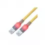 ZVK GMBH Easylan DualBoot Cable de parcheo LED RJ45 S/FTP Cat.6 (Class E), con conector saCon, LSOH, Amarillo, 25 m CS1OYCDCD0250