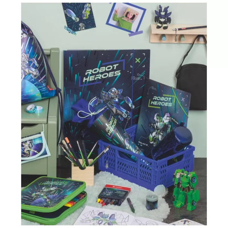 BRUNNEN carpeta ROBOT HEROES DIN A4 azul oscuro menta 1041604421