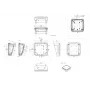 Bopla BoPad BOP 1212 P-9016-SET carcasa para pantalla 122 x 118 x 57,60 mm ABS blanco (RAL 9016) 35112076.HMT1