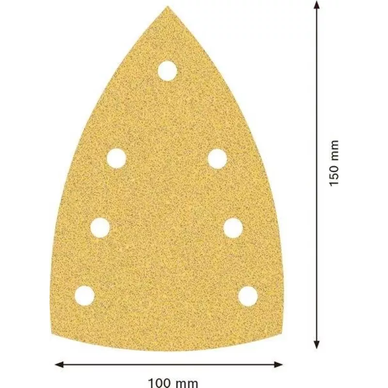 Bosch 2608901675 Set de hojas de lijado para lijadora múltiple, 10 piezas, grano mixto P60/P120/P180, 150 x 100 mm, velcro