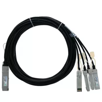 BLUELAN QSFP-4X10G-C2M-BL Cable breakout Direct Attach pasivo compatible con Alcatel-Lucent 40G QSFP a 4x10G SFP+, 2m