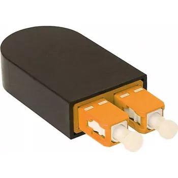 BLUELAN BlueOptics Adaptador loopback de fibra óptica OM2 50/125µm multimodo SC/UPC dúplex férula cerámica -40°C a +85°C (BOLBSCOM2)