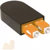 BLUELAN BlueOptics Adaptador loopback de fibra óptica OM2 50/125µm multimodo SC/UPC dúplex férula cerámica -40°C a +85°C (BOLBSCOM2)