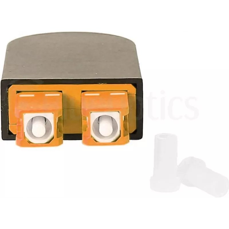 BLUELAN BlueOptics Adaptador loopback de fibra óptica OM2 50/125µm multimodo SC/UPC dúplex férula cerámica -40°C a +85°C (BOLBSCOM2)