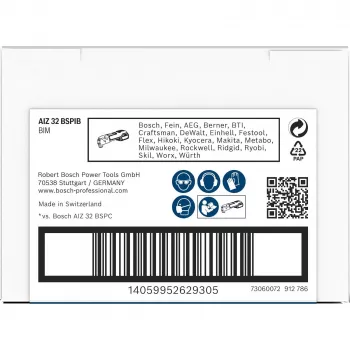 BOSCH PRO AIZ 32 BSPIB Hoja de sierra de inmersión StarlockPlus, 32 x 50 mm, bimetal 2608669073
