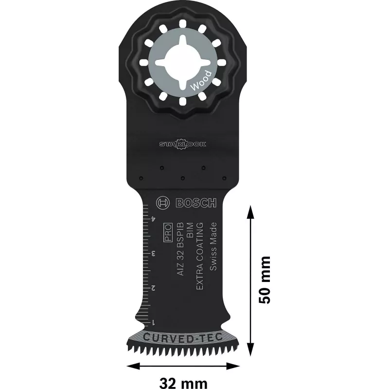 BOSCH PRO AIZ 32 BSPIB Hoja de sierra de inmersión StarlockPlus, 32 x 50 mm, bimetal 2608669073