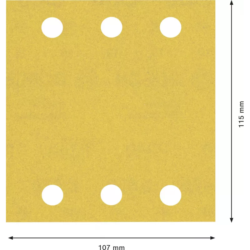 Bosch Expert C470 Papel de lijado para lijadora orbital, grano 240, 107 x 115 mm, pack de 50 2608901659