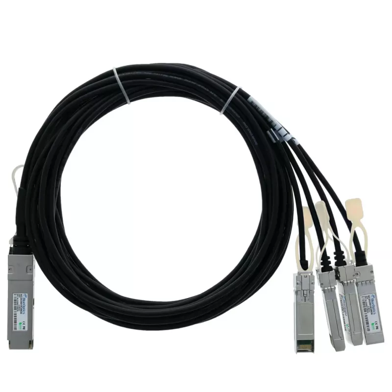 BlueLAN Cable breakout Direct Attach pasivo compatible con Arista CAB-Q-S-2M 40G QSFP a 4x10G SFP+, 2m, AWG30 CAB-Q-S-2M-BL