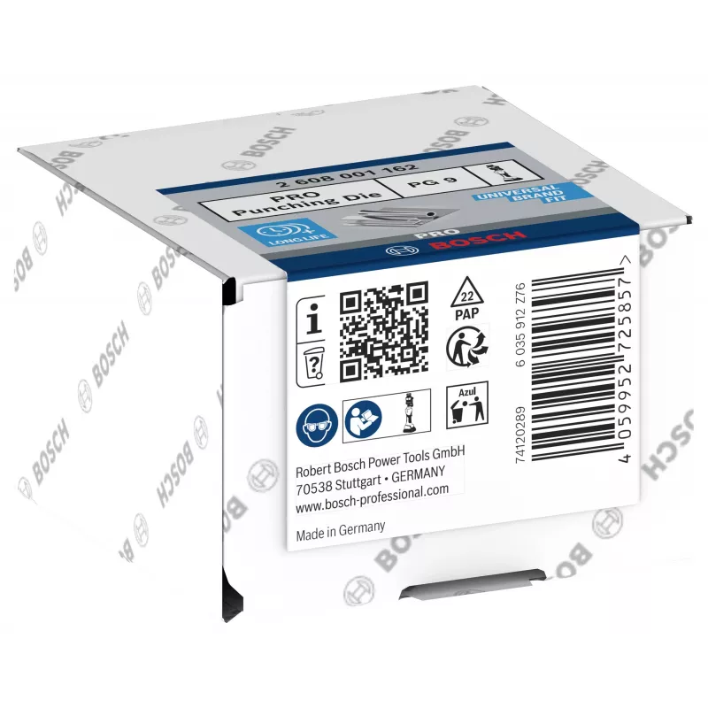 Bosch 2608001162 Matriz de crimpado para terminales de tubo y conectores, 50 mm², perfil hexagonal