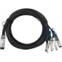 BlueLAN Cable DAC breakout de cobre pasivo QSFP28 a 4x SFP28 compatible con 980-9I48H-00C003, 3 m, 100G a 4x25G 980-9I48H-00C003-BL