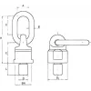 Wiedenmann cáncamo giratorio de elevación Augbolzen M16x32 TF 1,5t GÜ8 giratorio 360°, rojo 55wawk1500-m16x32