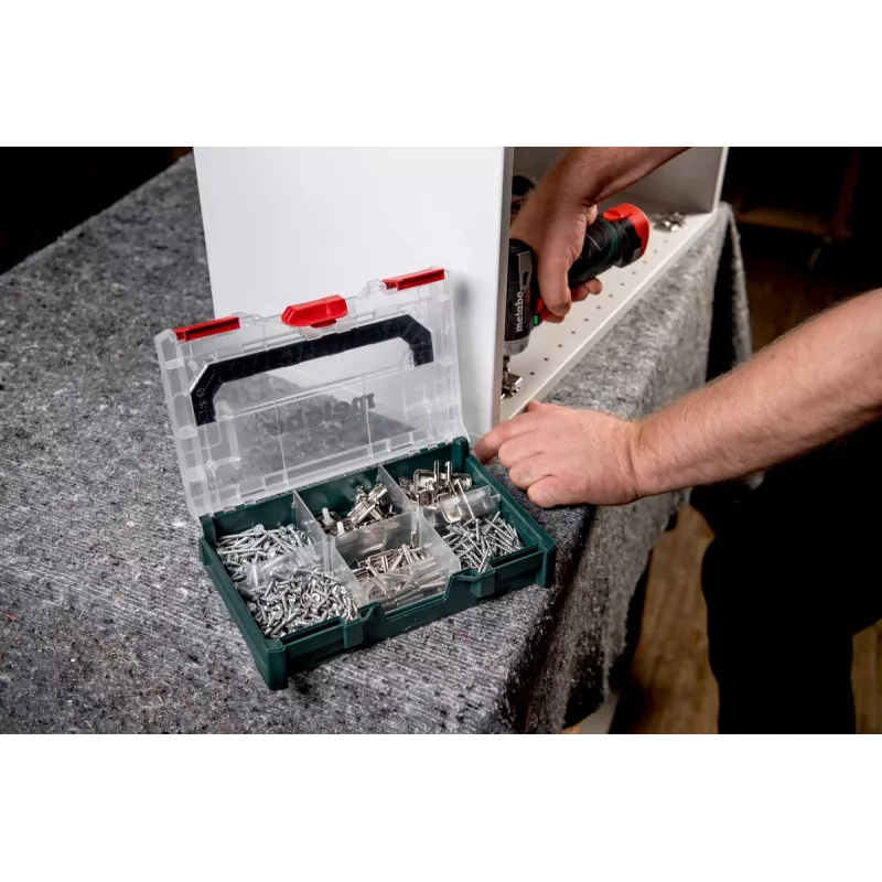 Metabo 626896000 metaBOX 63 XS inserto para caja de herramientas, ABS, verde/transparente