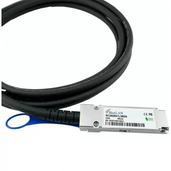 BlueLAN cable de cobre Direct Attach QSFP28 100G, 1m, Twinax pasivo, 30AWG, InfiniBand EDR, compatible con NVIDIA Mellanox MCP1600-E01BE30-BL