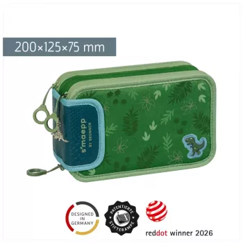BRUNNEN s'maepp Sweet Dino Jungle Estuche escolar relleno, 33 piezas, verde 104942102