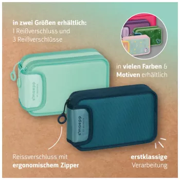 BRUNNEN s'maepp Sweet Dino Jungle Estuche escolar relleno, 33 piezas, verde 104942102