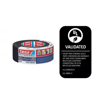 Tesa Pro Strong Cinta textil negra 50 m x 50 mm 66462-00002-00