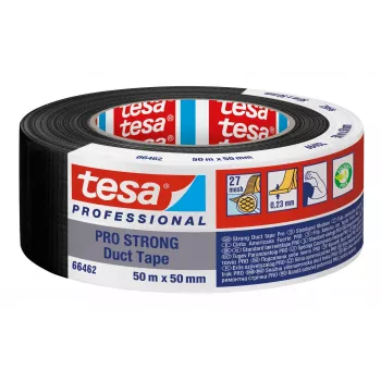 Tesa Pro Strong Cinta textil negra 50 m x 50 mm 66462-00002-00