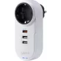 Sygonix SY-4512994 Adaptador Schuko con 2 puertos de carga USB, blanco