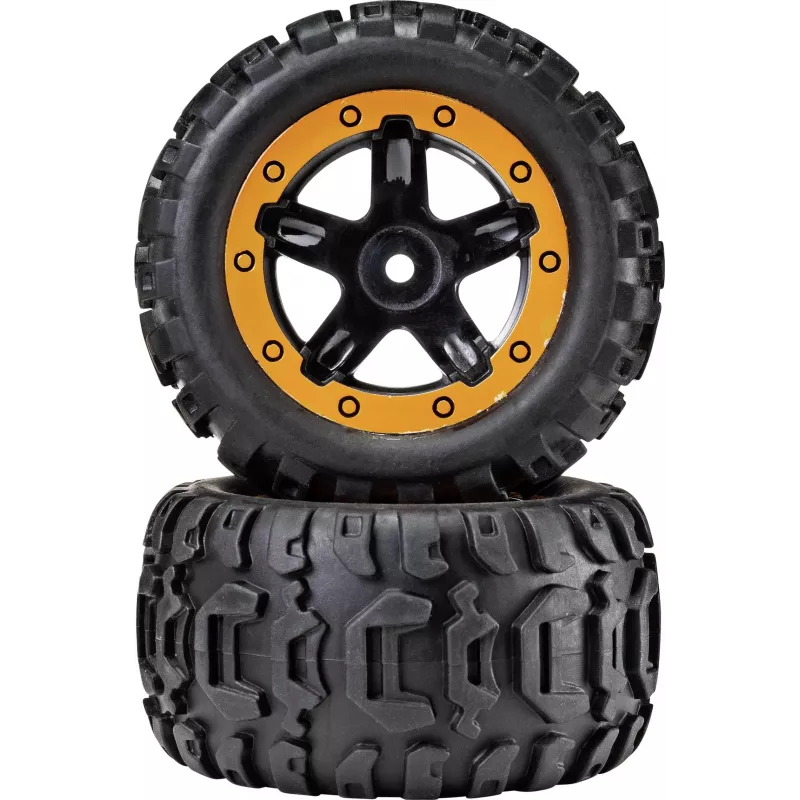 Reely RE-6904695 Juego de ruedas off-road 1:10 (2 uds., 87 mm, hexágono de 12 mm, negro)