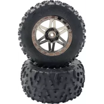 Reely Ruedas completas RE-6622380 (2 uds., 65 mm, hexágono de 12 mm) para coches RC 1:10