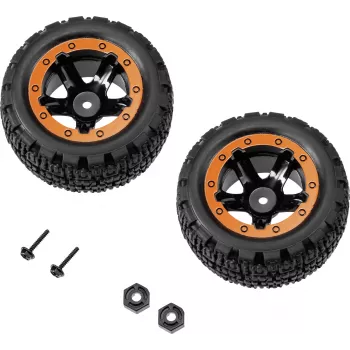 Reely RE-7042668 juego de ruedas on-road 1:10 (2 uds., 65 mm, hexágono de 12 mm, negro)
