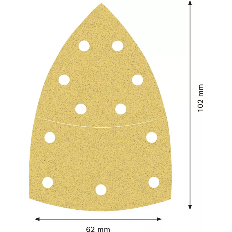 Bosch Accessories 2608901648 papel de lijar para lijadora múltiple grano 80, 93 mm x 102 mm, 50 hojas