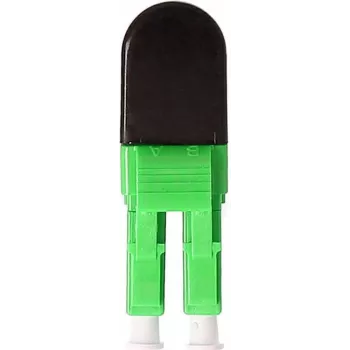 BLUELAN BlueOptics adaptador loopback de fibra óptica OM5 50/125µm multimodo LC/UPC dúplex, verde lima, férula de cerámica, -40°C a +85°C (BOLBLCOM5)