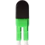 BLUELAN BlueOptics adaptador loopback de fibra óptica OM5 50/125µm multimodo LC/UPC dúplex, verde lima, férula de cerámica, -40°C a +85°C (BOLBLCOM5)