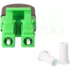 BLUELAN BlueOptics adaptador loopback de fibra óptica OM5 50/125µm multimodo LC/UPC dúplex, verde lima, férula de cerámica, -40°C a +85°C (BOLBLCOM5)