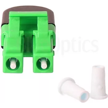 BLUELAN BlueOptics adaptador loopback de fibra óptica OM5 50/125µm multimodo LC/UPC dúplex, verde lima, férula de cerámica, -40°C a +85°C (BOLBLCOM5)