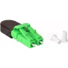 BLUELAN BlueOptics adaptador loopback de fibra óptica OM5 50/125µm multimodo LC/UPC dúplex, verde lima, férula de cerámica, -40°C a +85°C (BOLBLCOM5)