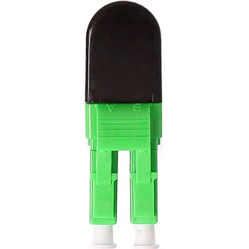 BLUELAN BlueOptics adaptador loopback de fibra óptica OM5 50/125µm multimodo LC/UPC dúplex, verde lima, férula de cerámica, -40°C a +85°C (BOLBLCOM5)