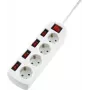 Sygonix SY-4535068 adaptador de enchufe Schuko con interruptor, blanco, 16 A, 3680 W, protección infantil