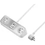 Sygonix SY-4538256 regleta de enchufes Schuko de 2 tomas, blanca, cable de 1,5 m