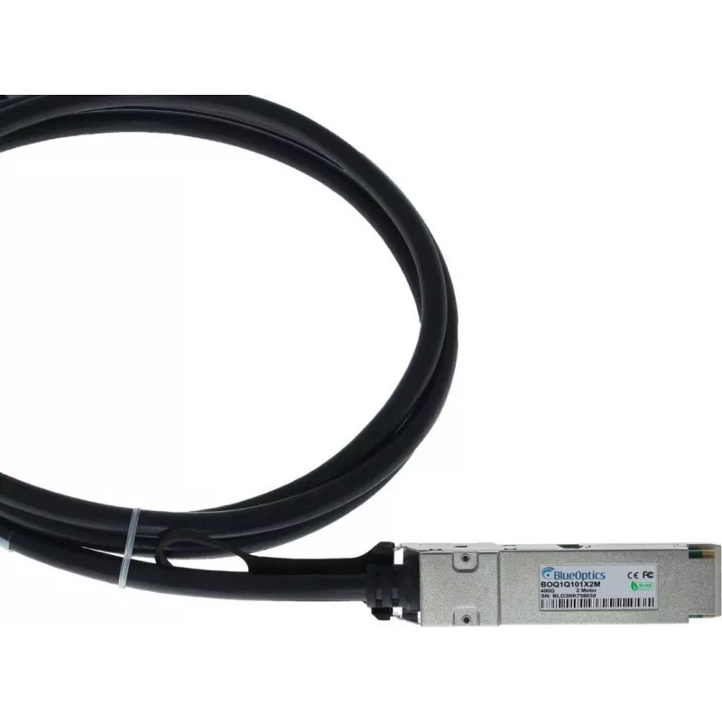 BlueLAN cable de cobre Direct Attach QSFP112 400G, 0,5 m, compatible con Amphenol NJAAKK-0006 NJAAKK-0006-BL