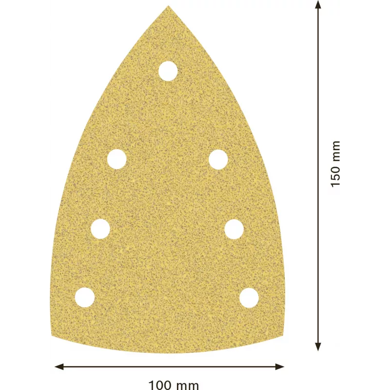 Bosch Accessories 2608901641 hojas de lijar para lijadora múltiple, grano 60, 150 x 100 mm, pack de 50