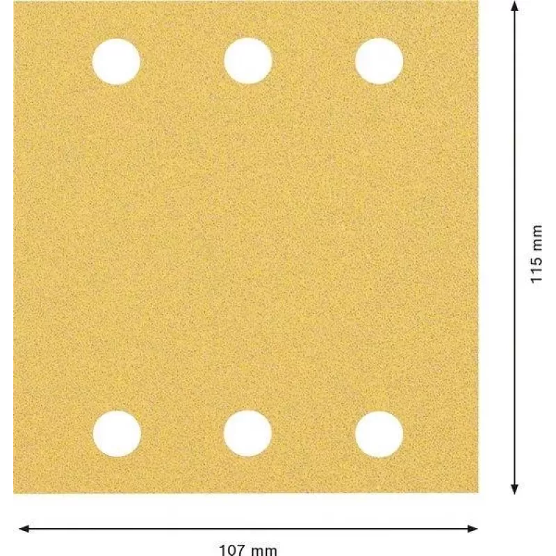 Bosch C470 Best for Wood and Paint hojas de lija, grano 80, 107 x 115 mm, pack de 50 2608901656