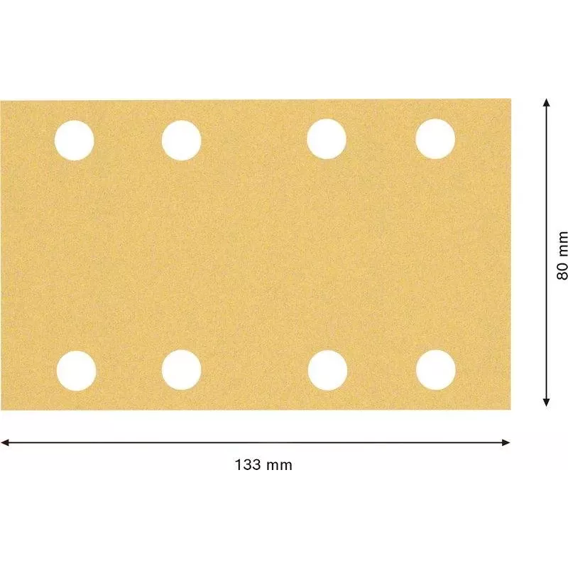 Bosch Accessories 2608901670 Set de papel de lija para lijadora orbital, grano 60, 120, 180, 133 mm x 80 mm, 15 uds.