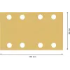 Bosch 2608901664 Hojas de lija para lijadora orbital, grano P180, 133 x 80 mm, pack de 50